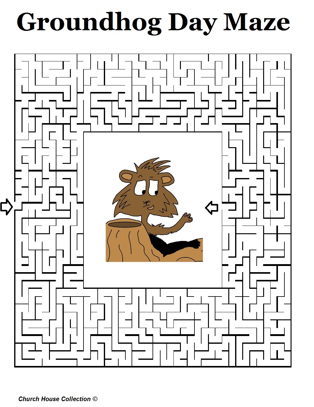 groundhog day mazes for school